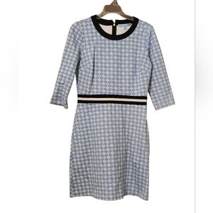 Draper Jamed Elegant Blue and White Dress - S Spring Office